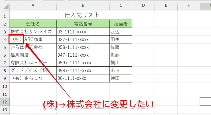 仕入先リスト