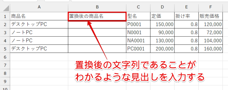 見出しを入力