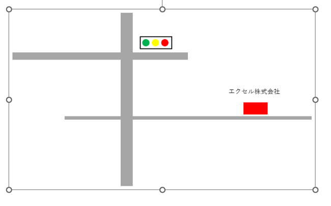 図形がグループ化された