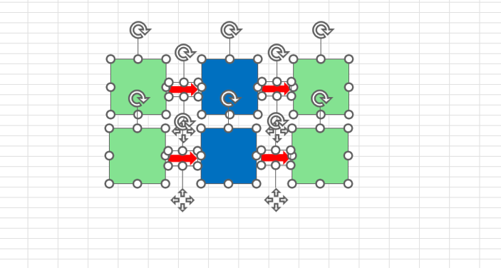 図形を一括選択できた