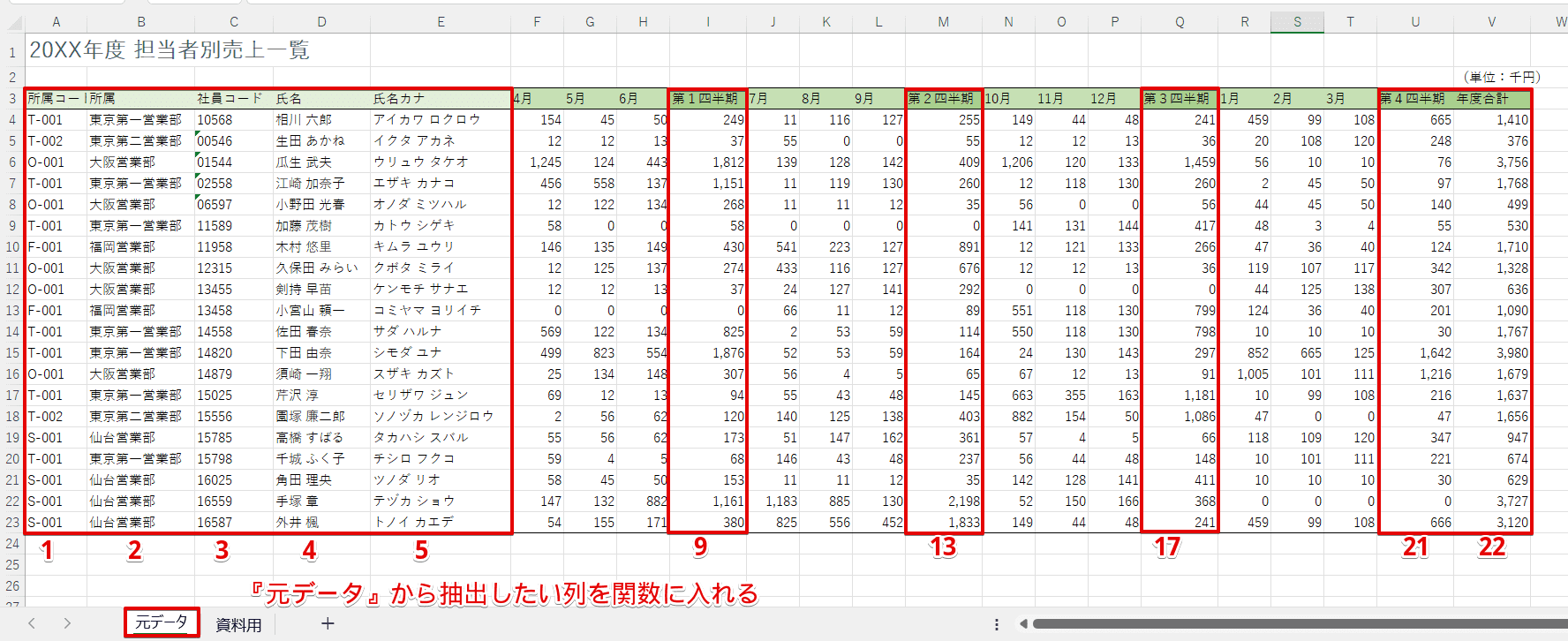 エクセル 表 から 抽出 し て 表 を 作る