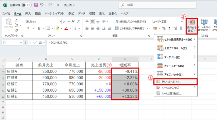 ルールの設定