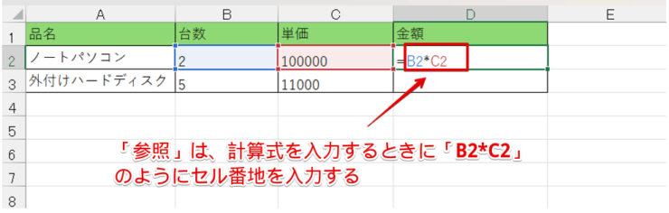 「参照」を使った計算式