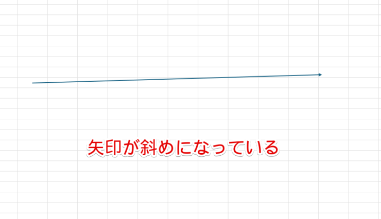 斜めになった矢印