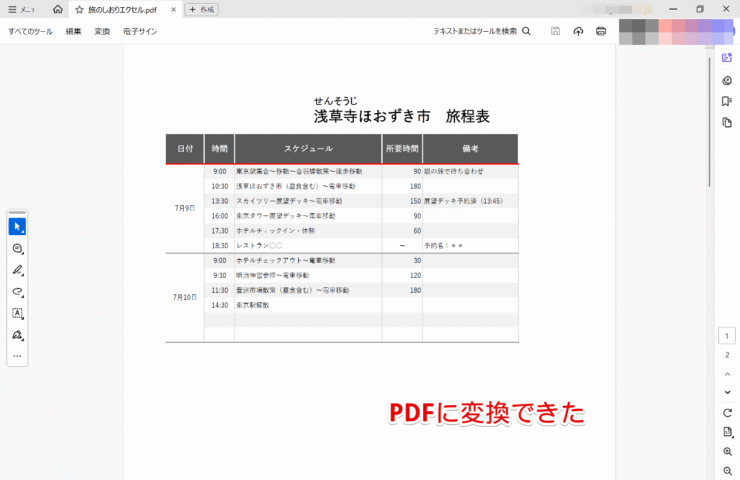 文字切れなどを確認する