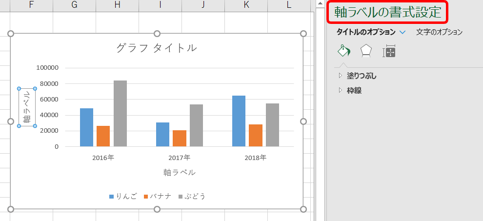 エクセルのグラフに軸ラベルを表示する方法と編集 エクセルドクター