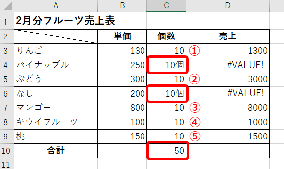 エクセルで足し算が簡単にできる Sum関数 で合計値を求めよう