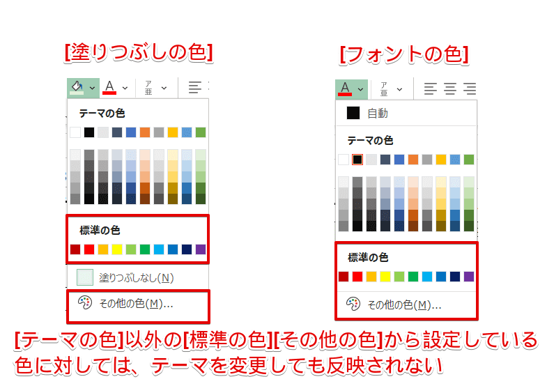 エクセル テーマの色 を変更して自由にカスタマイズしよう